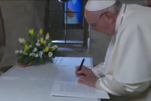 Admirabile signum, Papa Francesco a Greccio