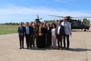 Cuore di Santa Rosa in volo su Viterbo 