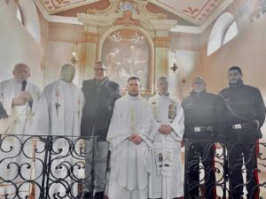 Latera sindaco Francesco Di Biagi, don Emanuele Germani, don Terence 