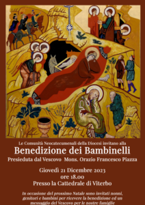 Benedizione Bambinelli vescovo Piazza Viterbo 
