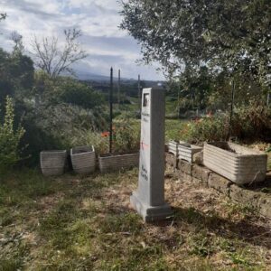 Cippo via Francigena Sosta e Ripresa Viterbo Alessandra Croci